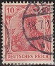 Germany 1902 Personajes 10 Pfeenig Rojo Scott 68